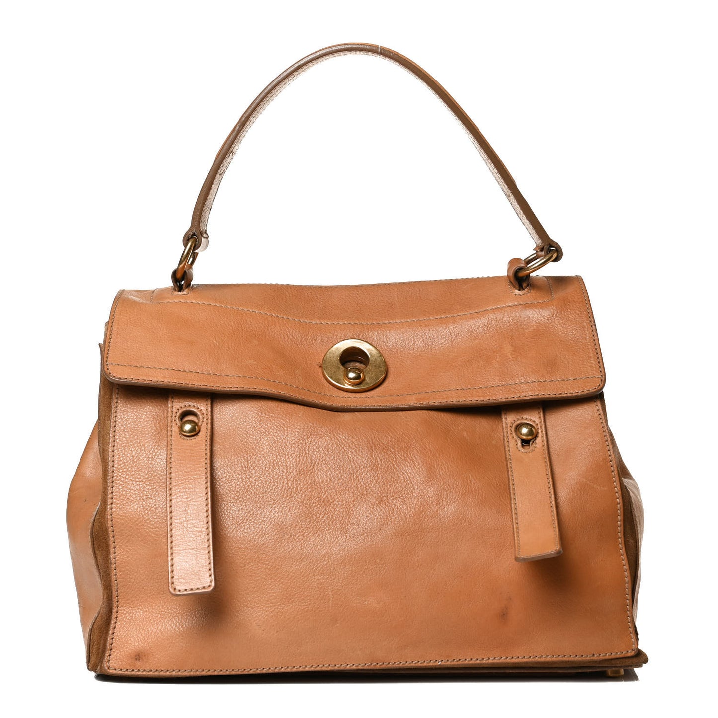 Calfskin Suede Medium Muse Two Brown