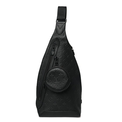 Louis Vuitton Calfskin Shadow Monogram Duo Slingbag Black 1 of 10