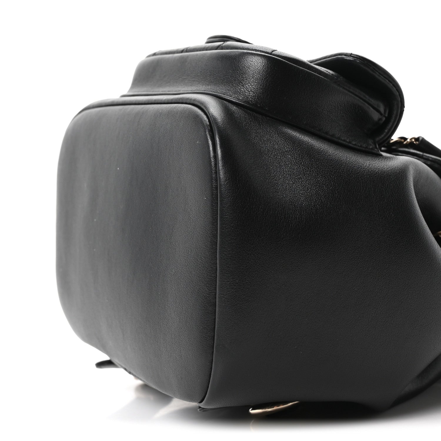 CHANEL ブラック バックパック　ノベルティ Chanel Lambskin Quilted Small Duma Drawstring Backpack Black