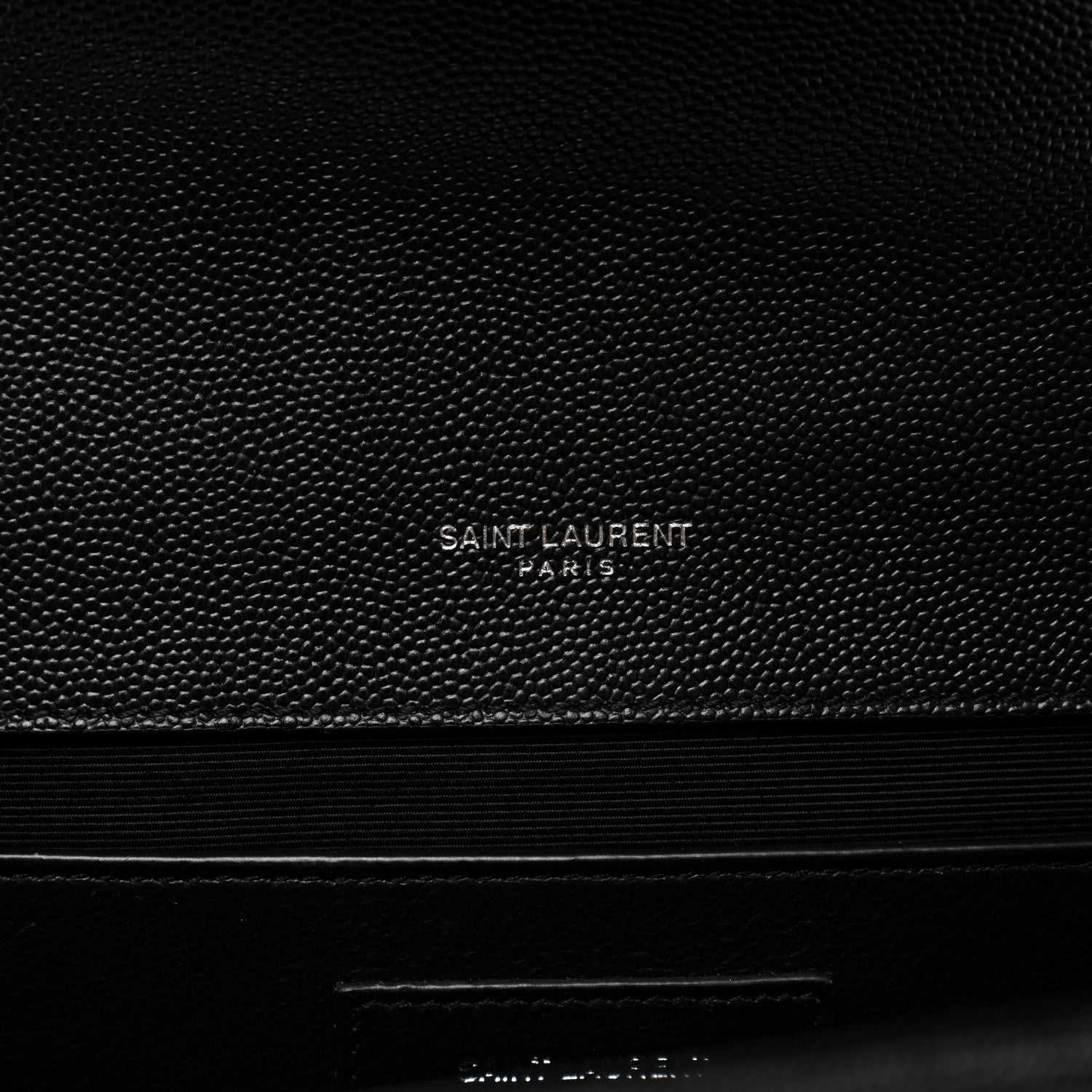 Saint Laurent Grain De Poudre Textured Mixed Matelasse Triquilt Medium Monogram Satchel Black 6 of 11
