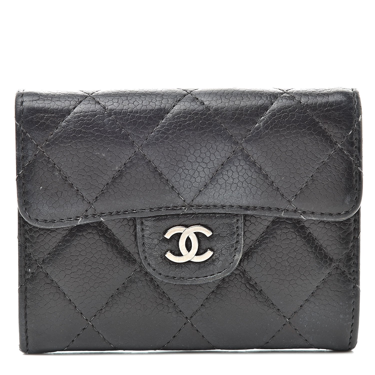 Chanel Caviar Quilted Flap Card Holder Black 1 of 15