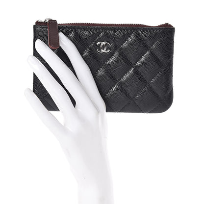 Chanel Caviar Quilted Small Cosmetic Case Black 2 of 8