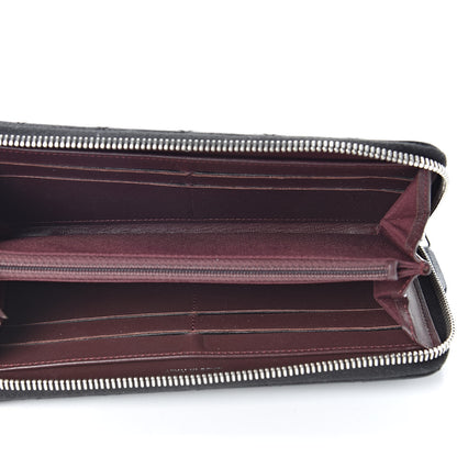 Chanel Lambskin Quilted Large Gusset Zip Around Wallet Black 5 of 12