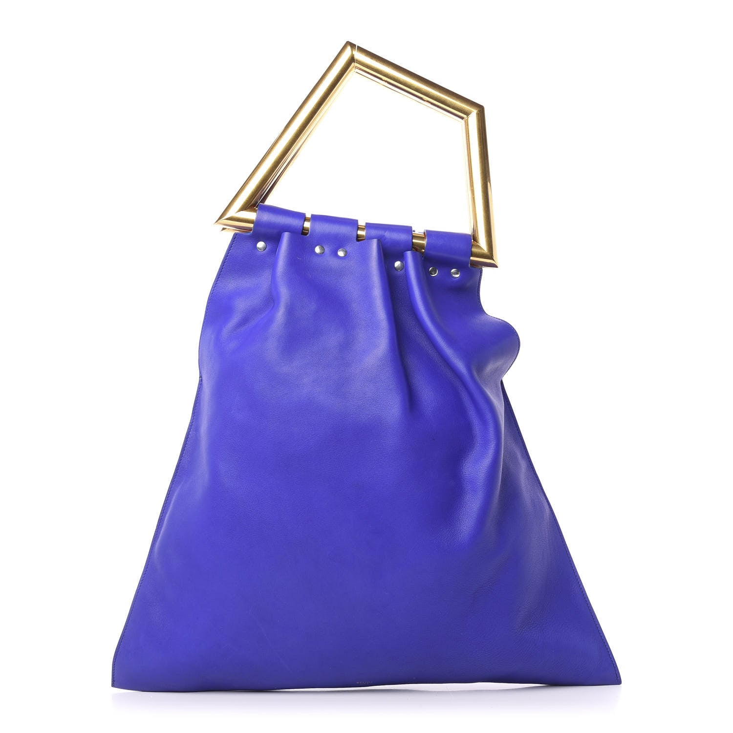 Celine Smooth Calfskin Triangle Open Sac Indigo 3 of 14
