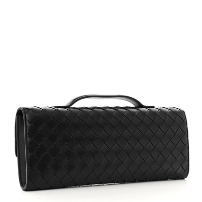 Bottega Veneta Nappa Intrecciato Long Andiamo Top Handle Clutch Black 3 of 9