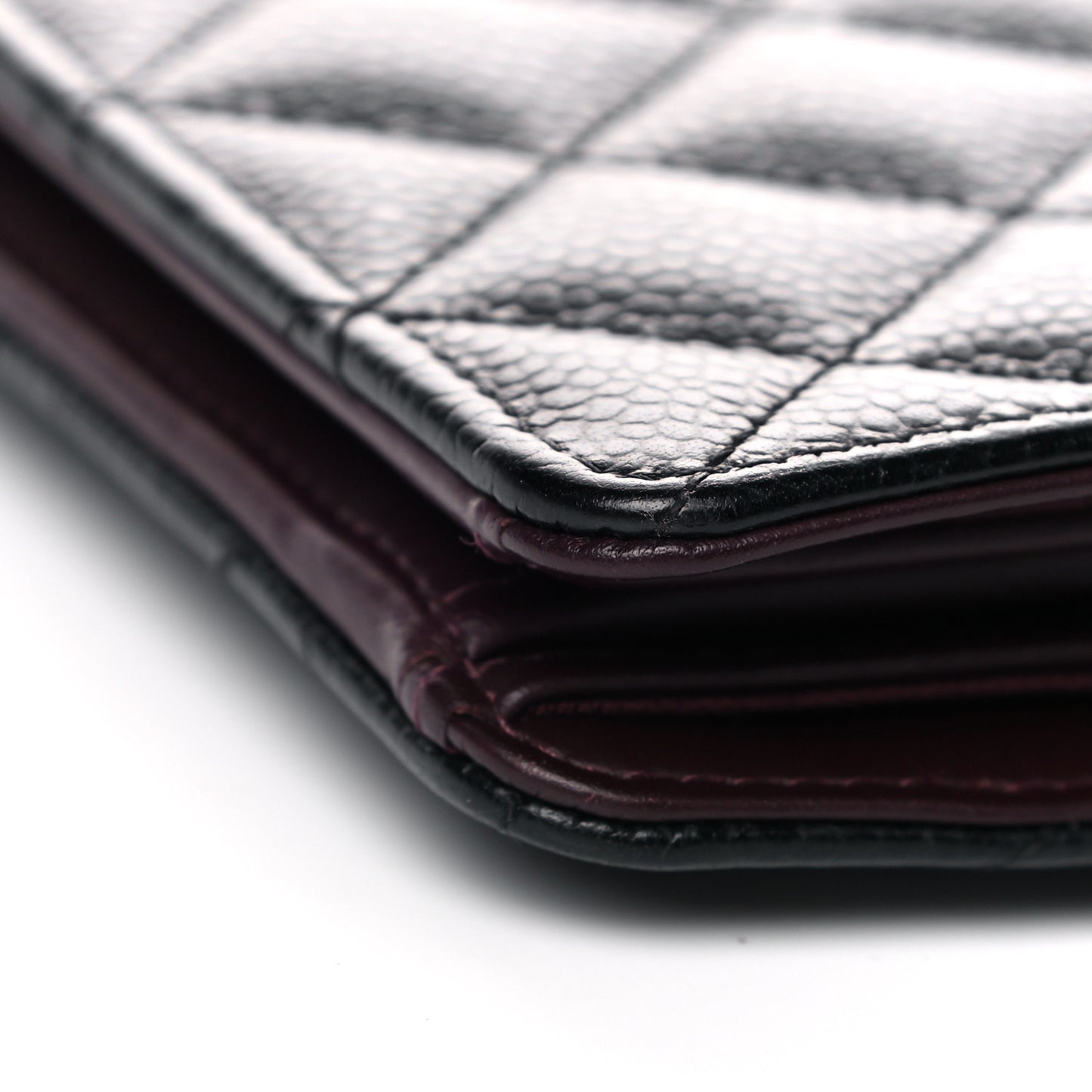 Caviar Quilted Yen Wallet Black
