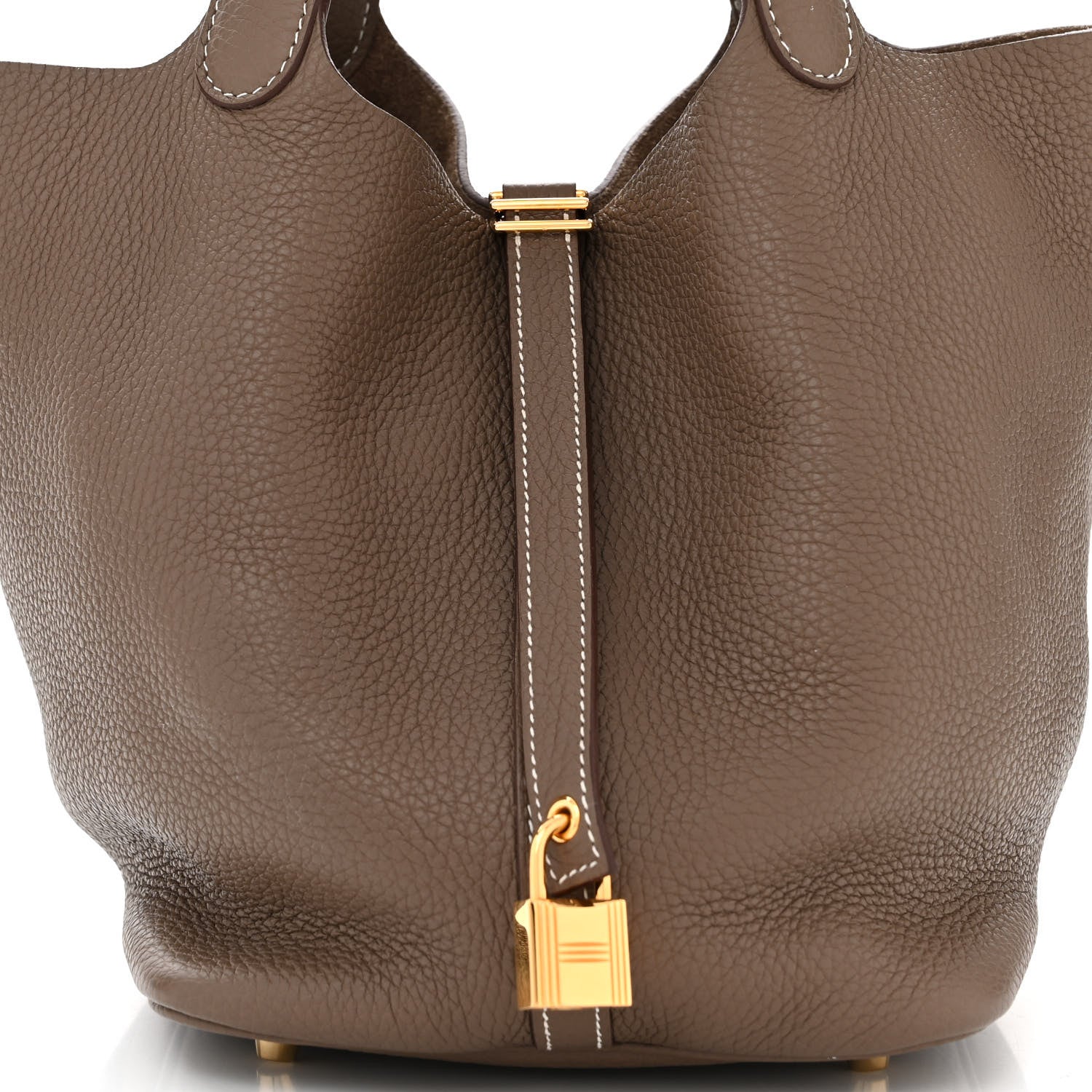 Hermes Taurillon Clemence Picotin Lock 22 MM Etoupe 8 of 10