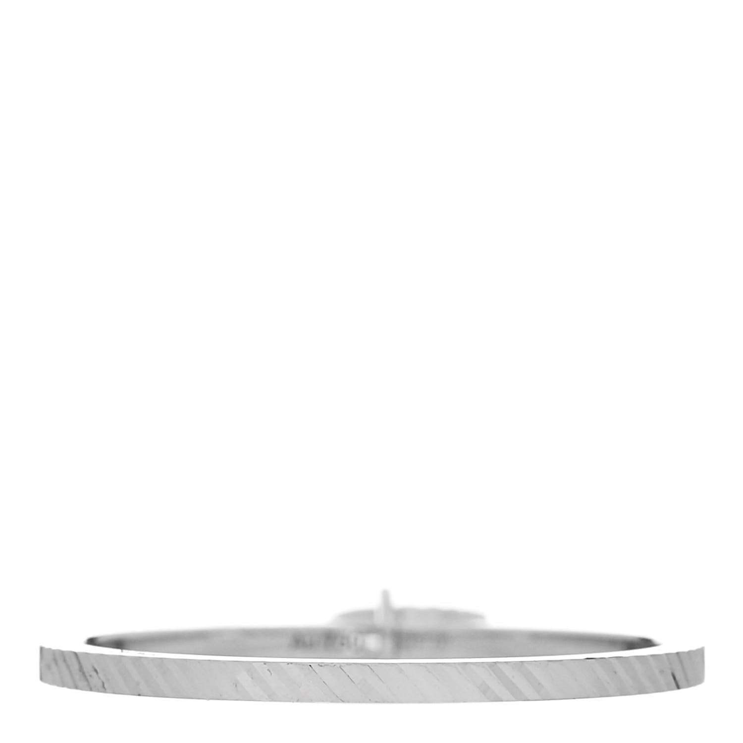 Gucci 18K White Gold Running G Charm Ring 53 6.5 3 of 5