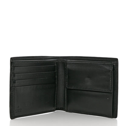 Gucci Guccissima Signature Web New Web Bi-Fold Coin Wallet Black 5 of 10