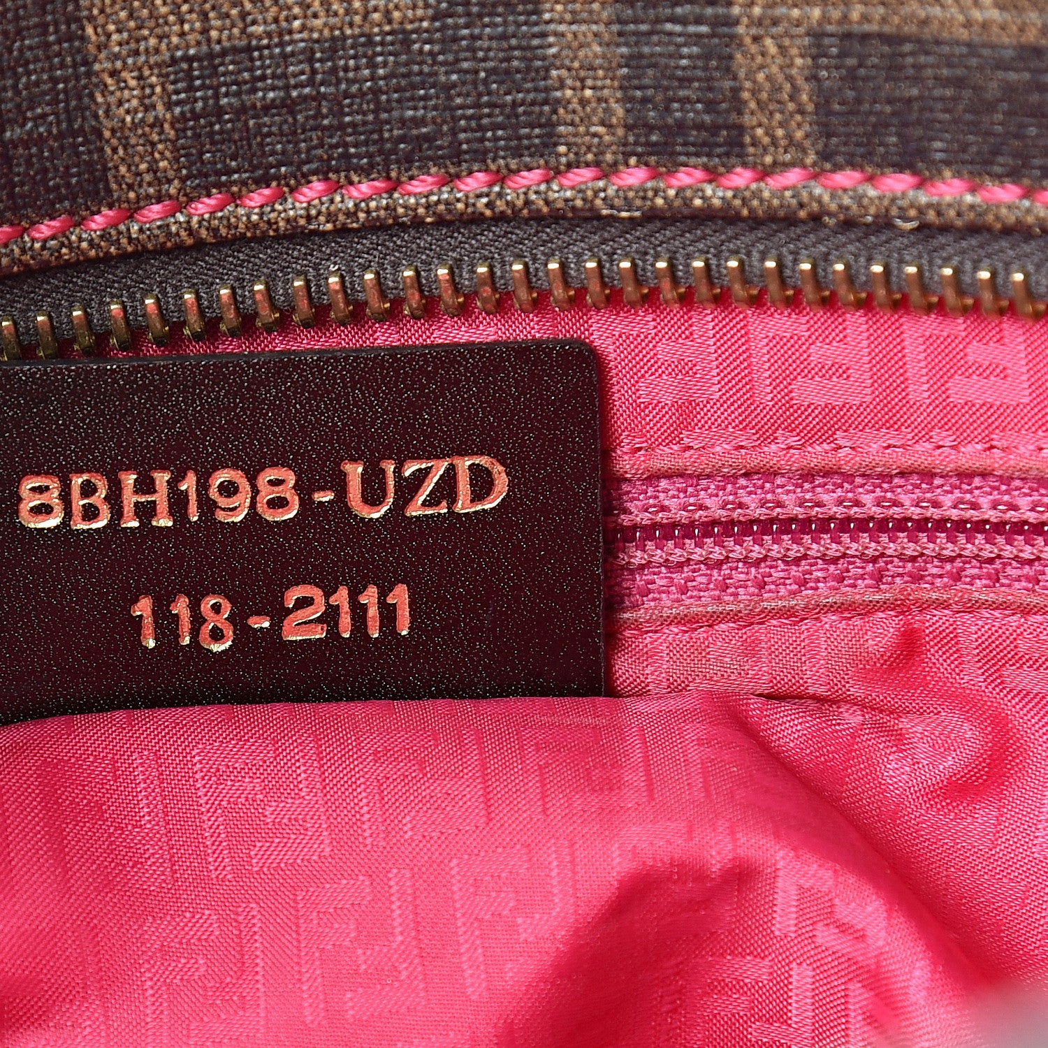 Fendi Zucca Spalmati Small Roll Tote Tobacco Fragola 6 of 20