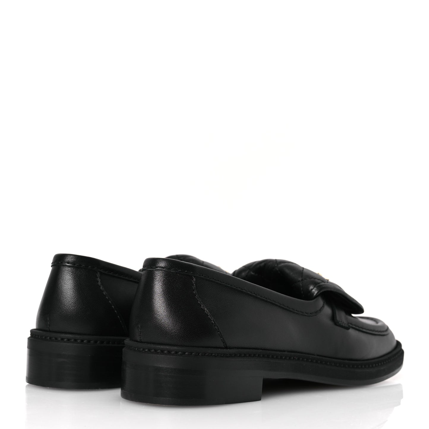 Lambskin Quilted CC Turnlock Loafers 37 Black