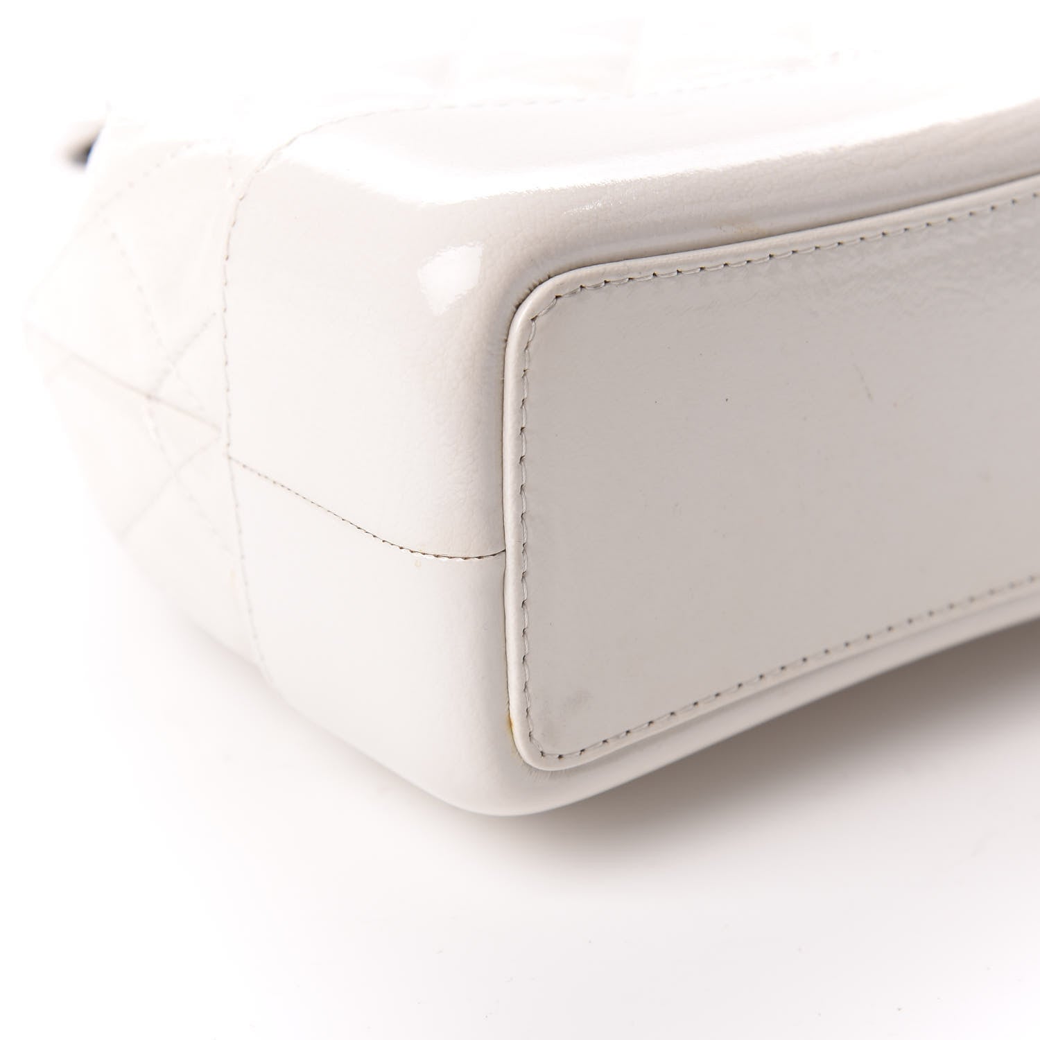 Chanel Patent Goatskin Quilted Small Gabrielle Backpack White 5 of 9