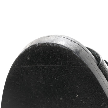 Hermes Goatskin Alesia Sandals 37.5 Black 10 of 11
