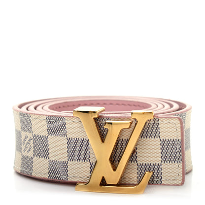 Louis Vuitton Damier Azur 30mm LV Initiales Reversible Belt 90 36 Pink 1 of 5