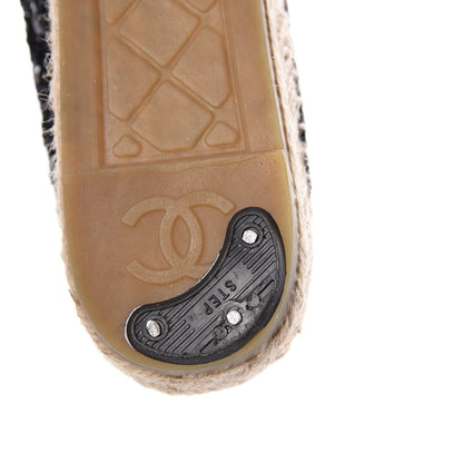 Chanel Patent Sequin CC Espadrilles 39 Black 11 of 14