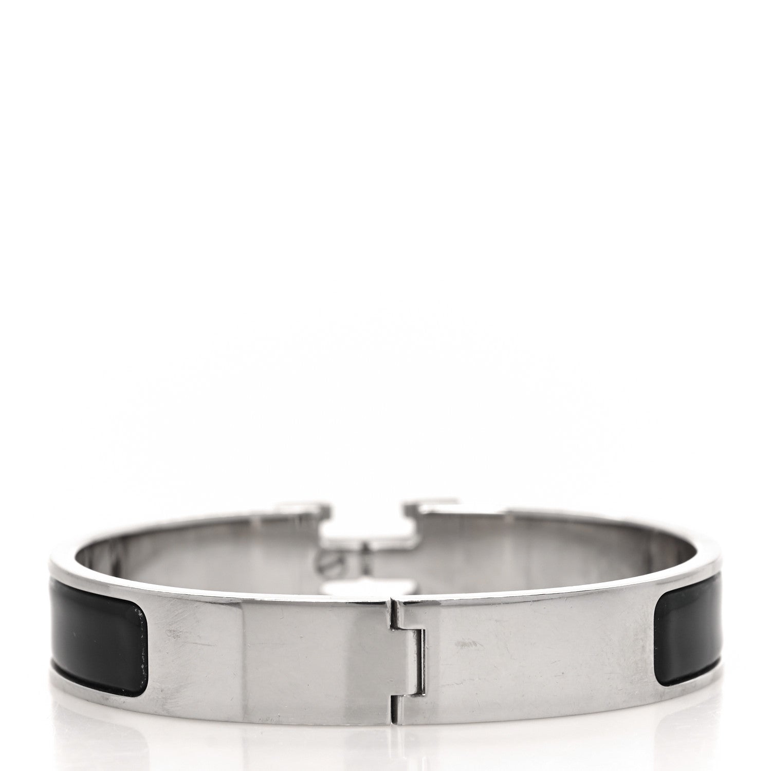 Hermes Enamel Narrow Clic Clac H Bracelet GM Black 3 of 5