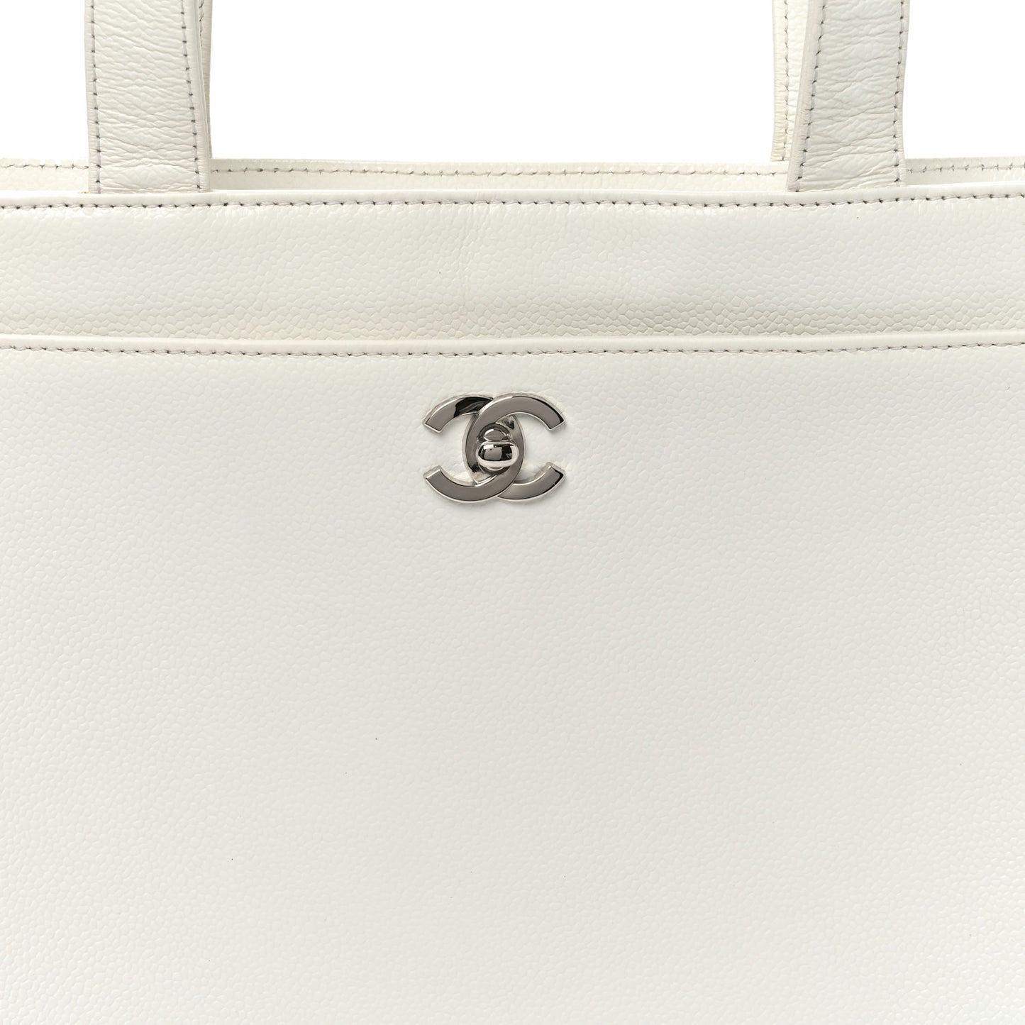 Caviar CC Shoulder Bag White