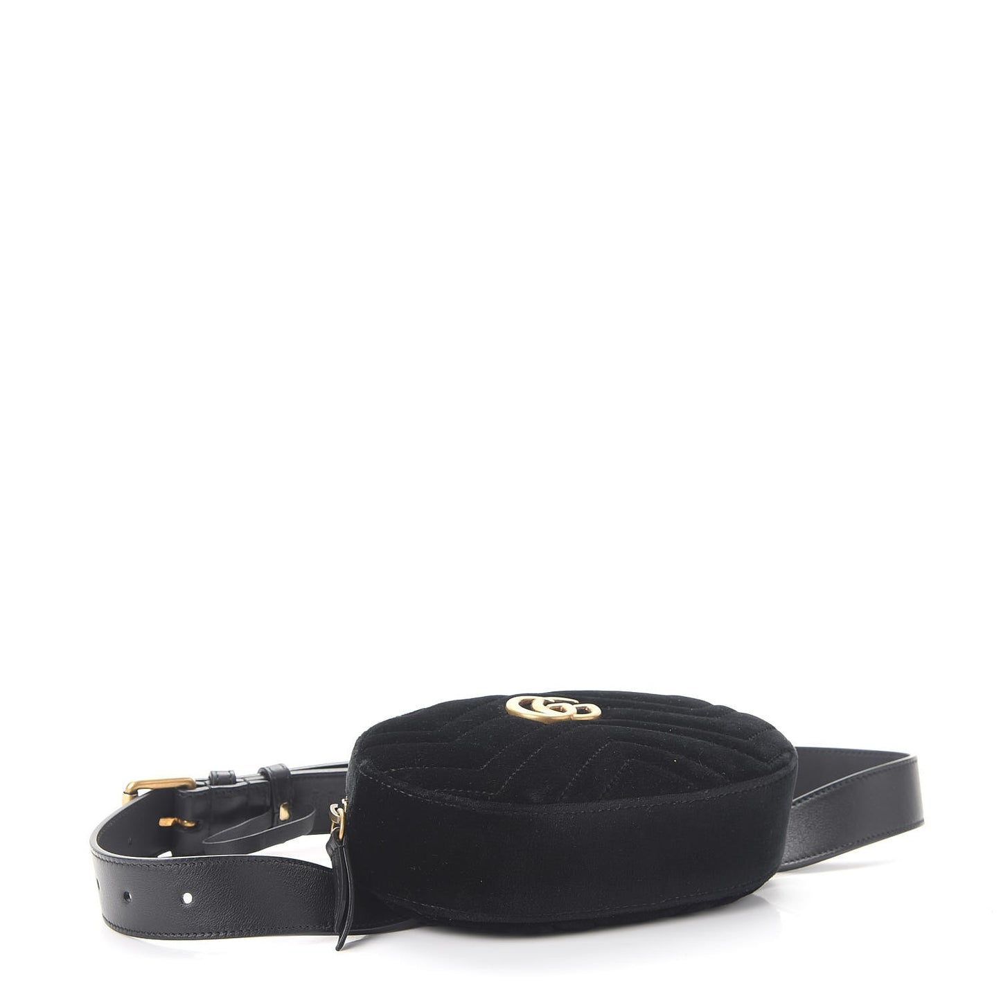 Velvet Matelasse GG Marmont Belt Bag 85 34 Black