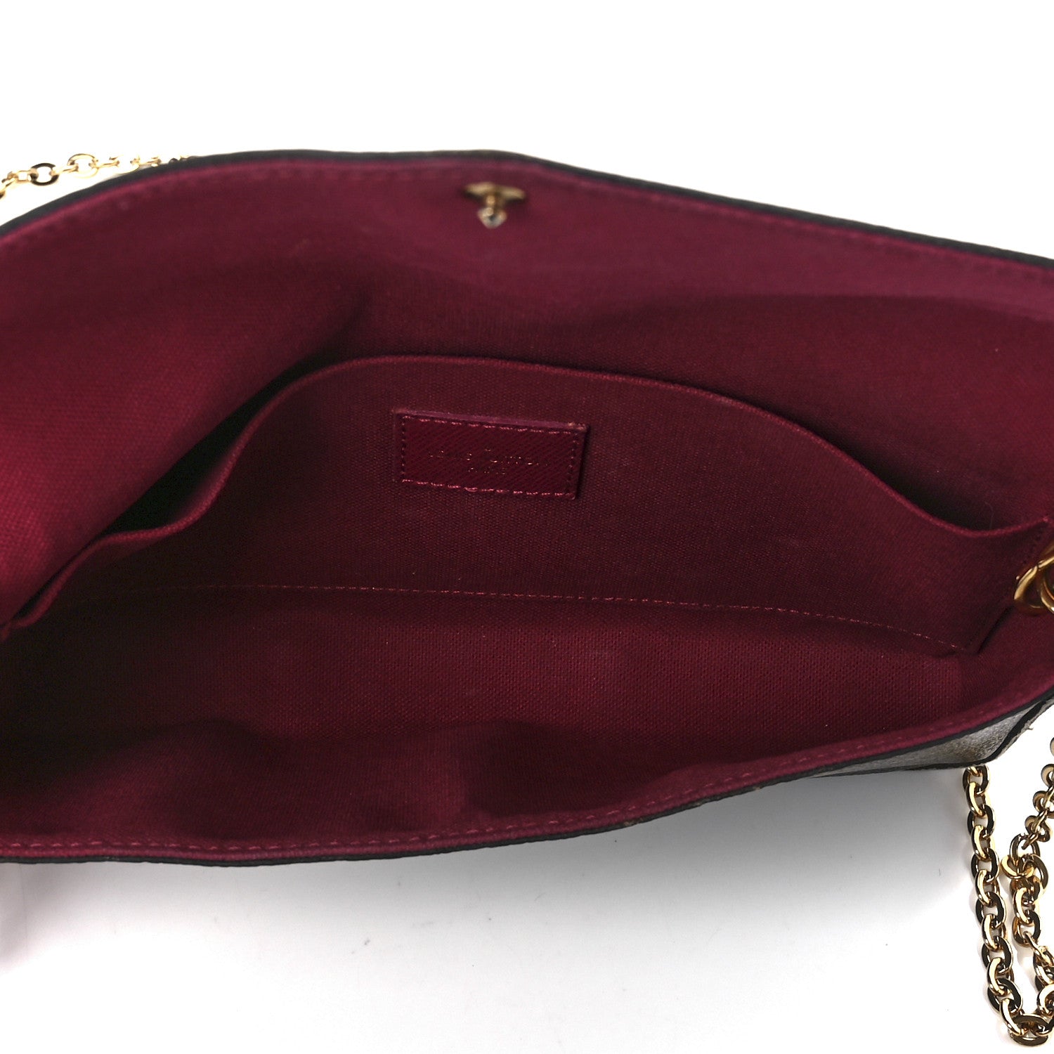 Louis Vuitton Monogram Pochette Felicie Chain Wallet Fuchsia 6 of 16