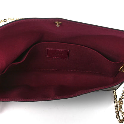 Louis Vuitton Monogram Pochette Felicie Chain Wallet Fuchsia 6 of 16