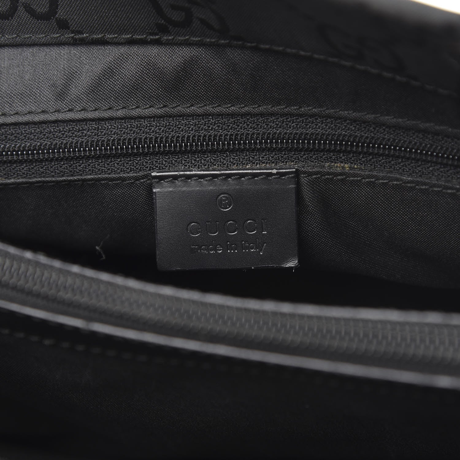 Gucci Nylon Monogram Bamboo Handle Bag Black 6 of 11