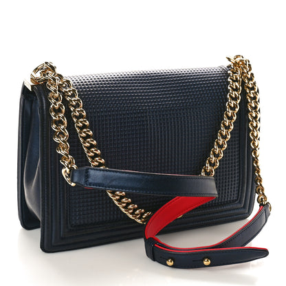 Chanel Lambskin Embossed New Medium Boy Cube Flap Navy 2 of 13