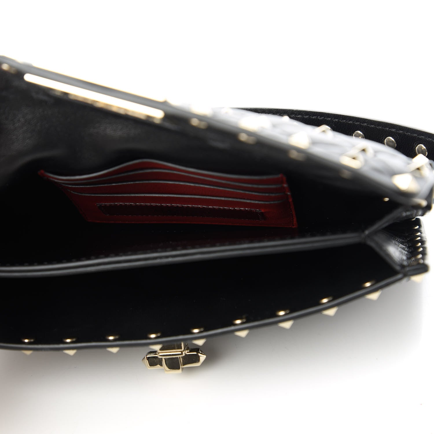 Valentino Garavani Lambskin Rockstud Spike Crossbody Bag Black 5 of 9