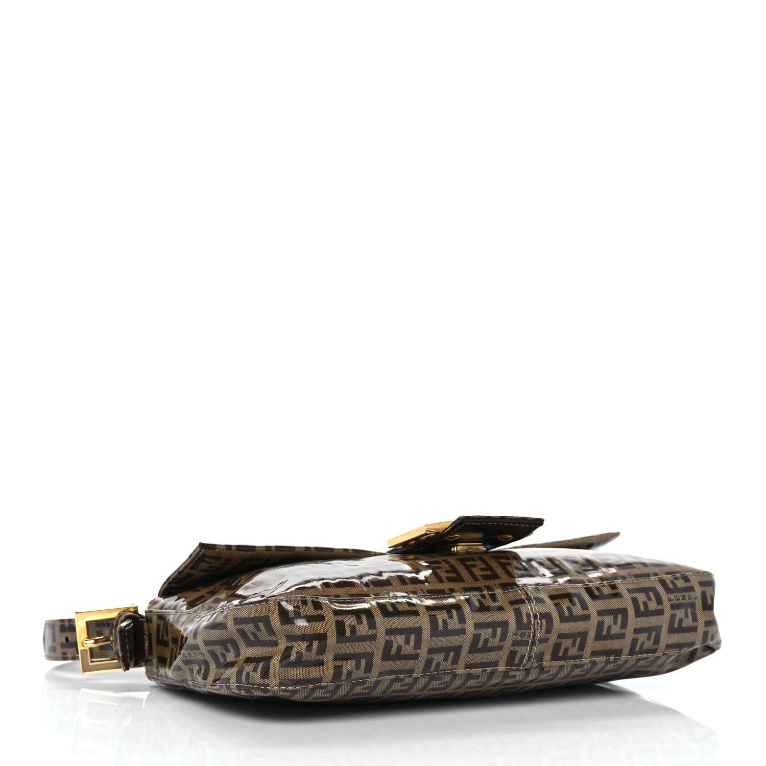 Fendi Vinyl Zucchino Baguette Tobacco 3 of 8