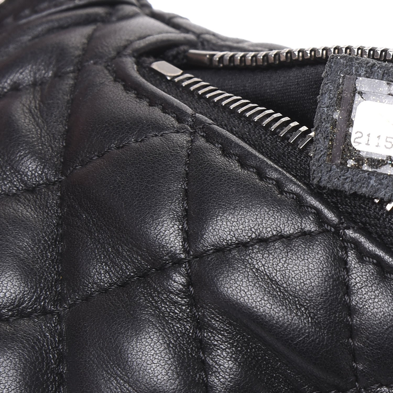 Chanel Lambskin Quilted Banane Waist Bag Fanny Pack Black 8 of 9