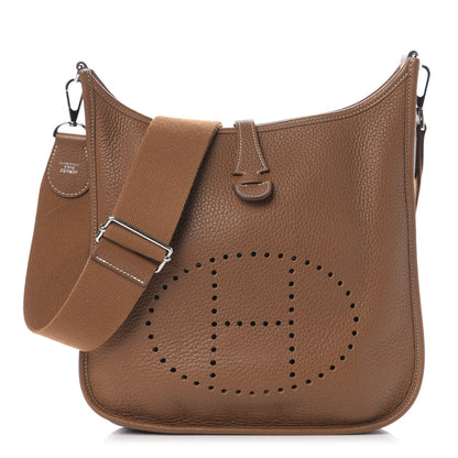 Hermes Taurillon Clemence Evelyne III PM Gold 1 of 11