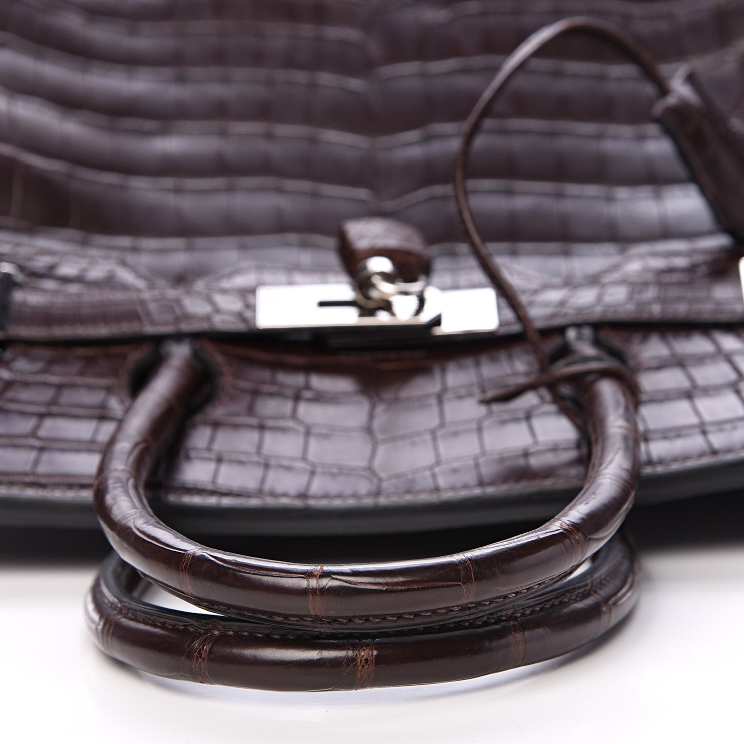 Hermes Matte Crocodile Birkin 35 Chocolate 12 of 37