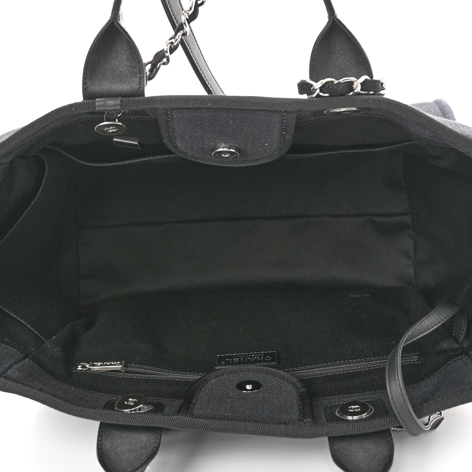 Chanel Mixed Fibers Small Deauville Tote Black 5 of 10
