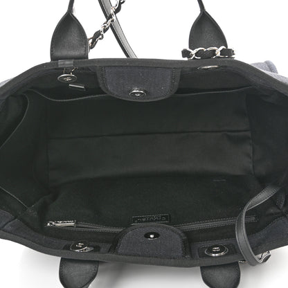 Chanel Mixed Fibers Small Deauville Tote Black 5 of 10