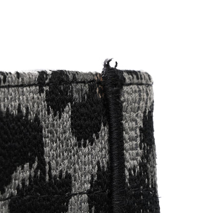 Christian Dior Canvas Mizza Embroidered Large Leopard Book Tote Grey 12 of 12