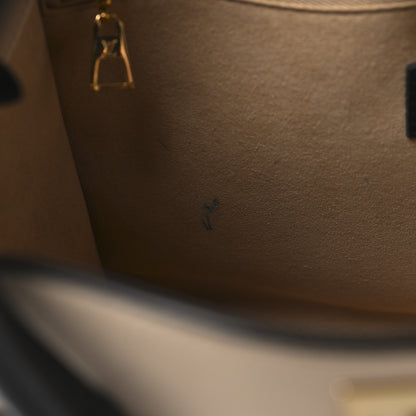 Louis Vuitton Calfskin Monogram On My Side MM Laurier Green Toffee Latte Beige 12 of 12