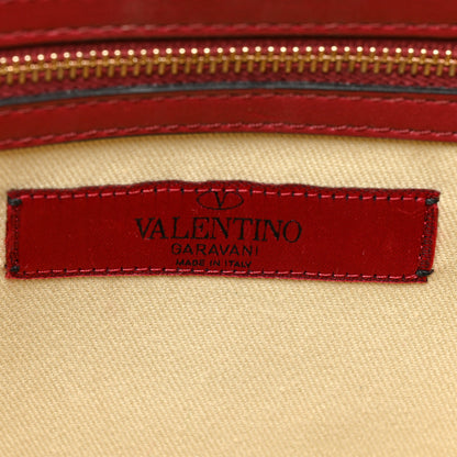 Valentino Garavani Patent Large Glam Lock Rockstud Flap Red 6 of 19