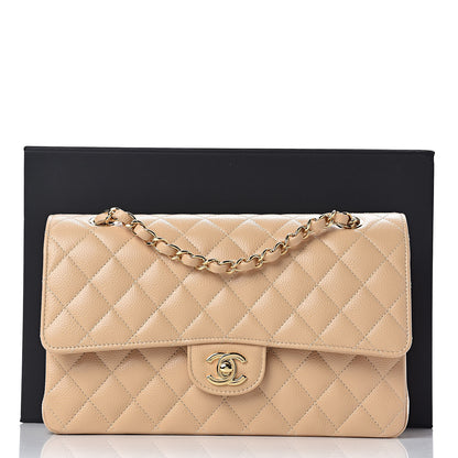 Chanel Caviar Quilted Medium Double Flap Beige Clair 12 of 12