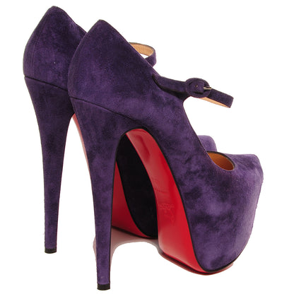 Christian Louboutin Suede Lady Daf 160 Pumps 40.5 Violet 4 of 7