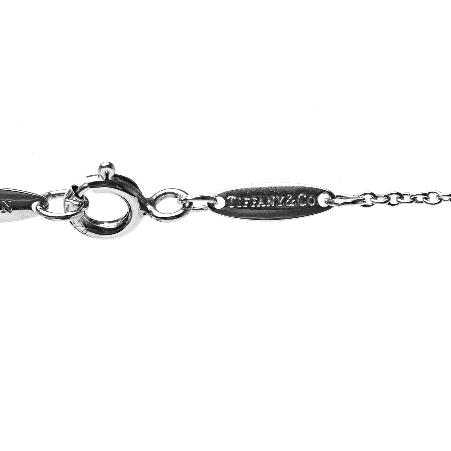Tiffany Sterling Silver Diamond Elsa Peretti Diamonds By The Yard Open Heart Necklace 4 of 7