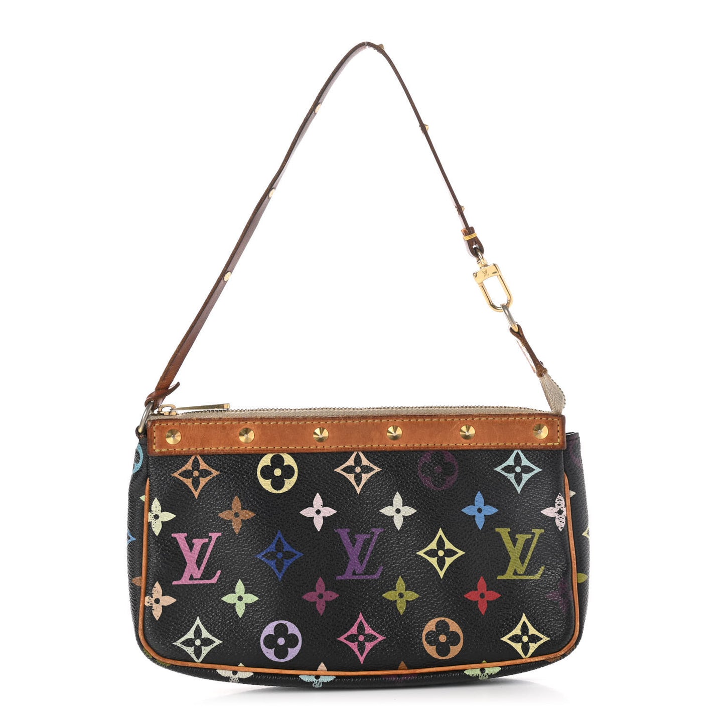Monogram Multicolor Pochette Accessories Black