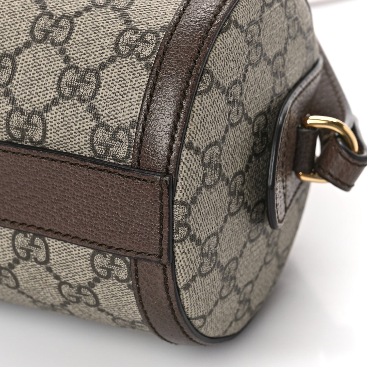 GG Supreme Monogram Web Small Ophidia Boston Bag Beige New Acero