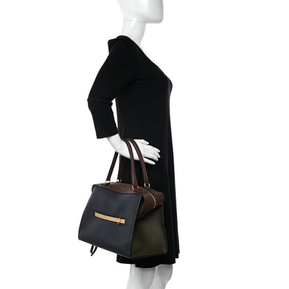 Celine Smooth Calfskin Small Tri-Color Ring Bag Navy 2 of 11