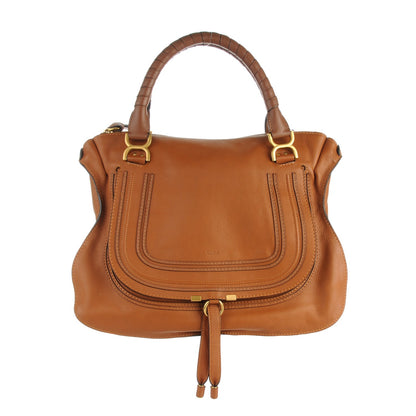 Chloe Calfskin Large Marcie Satchel Tan 1 of 9