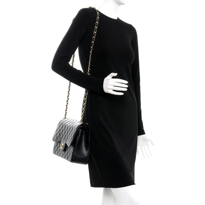 Chanel Caviar Quilted Jumbo Double Flap Black 2 of 12