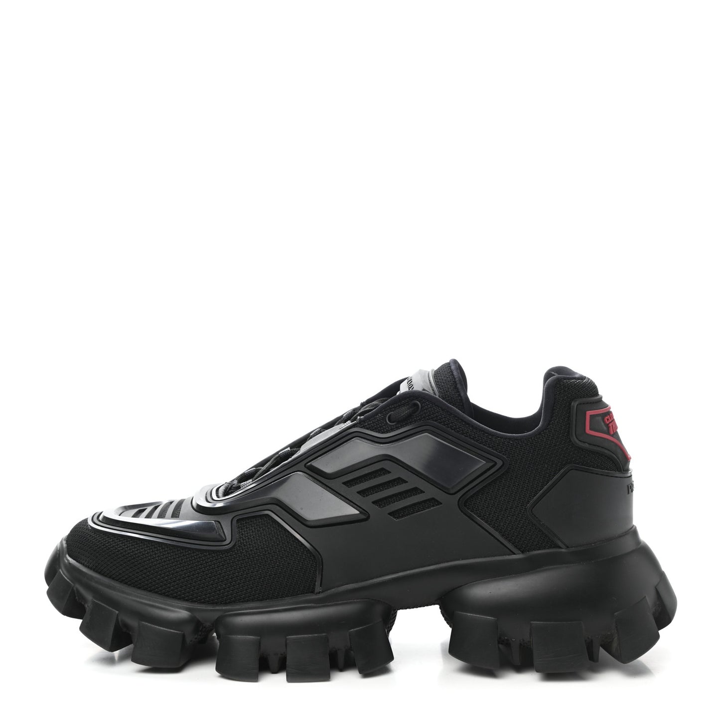 Rubber Knit Fabric Mens Cloudbust Thunder Sneakers 8 Black