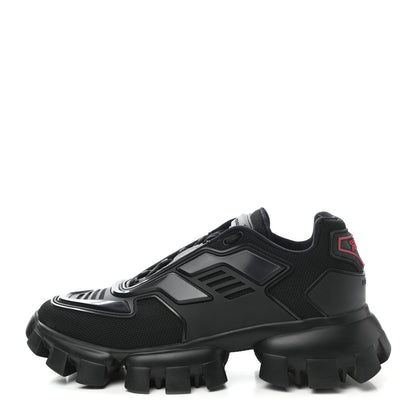 Prada Rubber Knit Fabric Mens Cloudbust Thunder Sneakers 8 Black 1 of 10