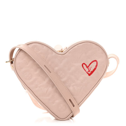 Louis Vuitton Lambskin Embossed Monogram Fall In Love Sac Coeur Light Pink 1 of 10