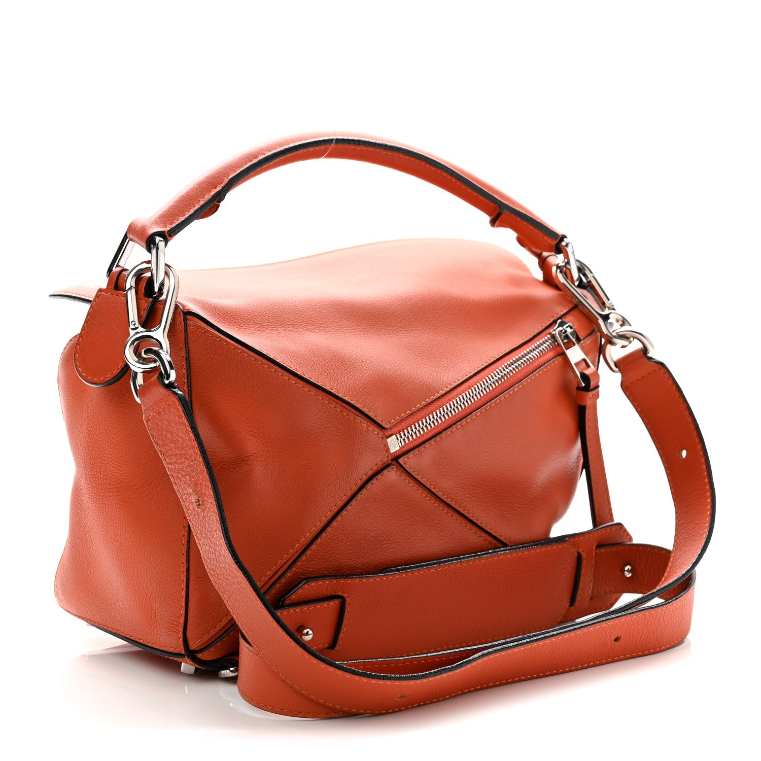 Loewe Calfskin Small Puzzle Bag Orange 3 of 11