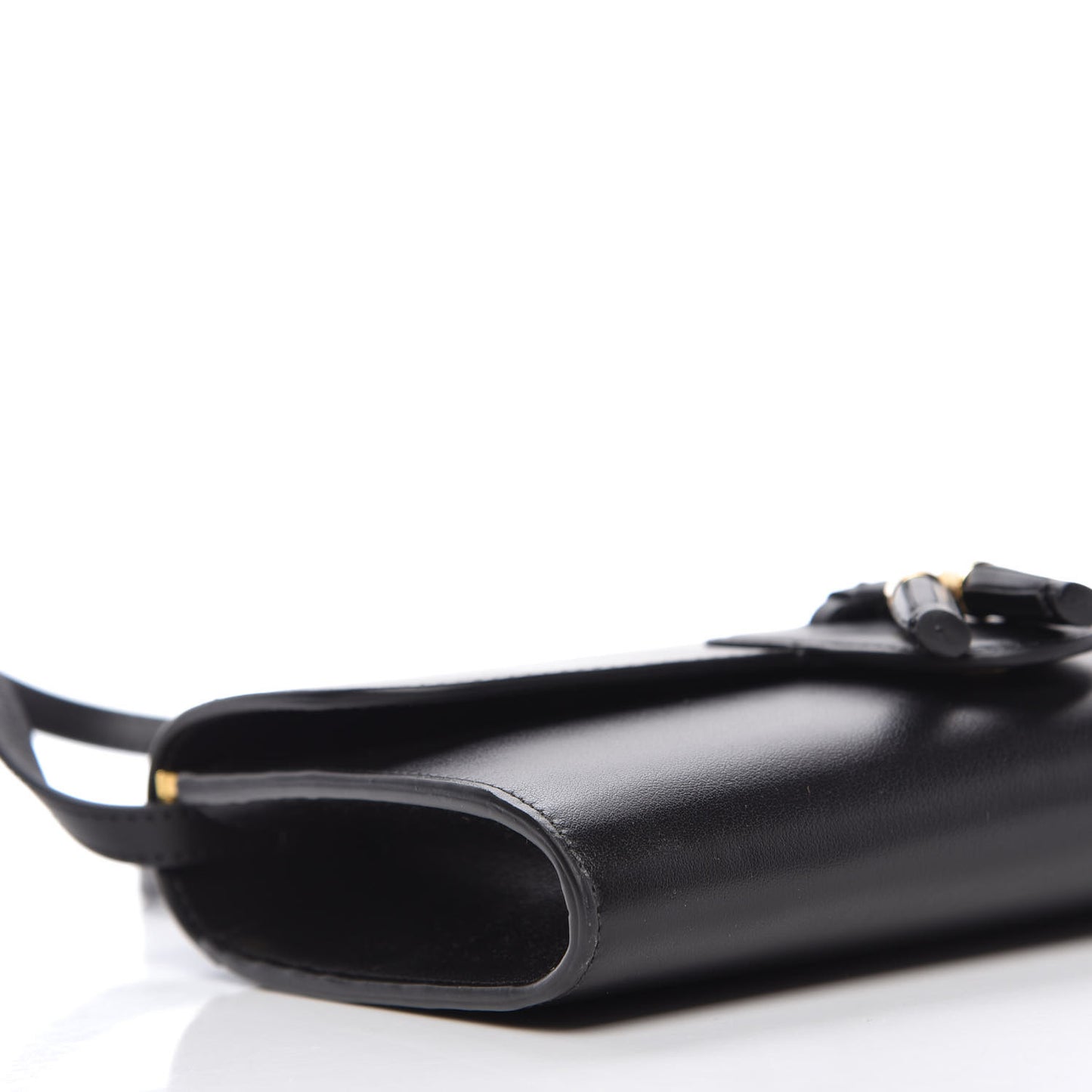Smooth Calfskin Tassel Belt Bag Black