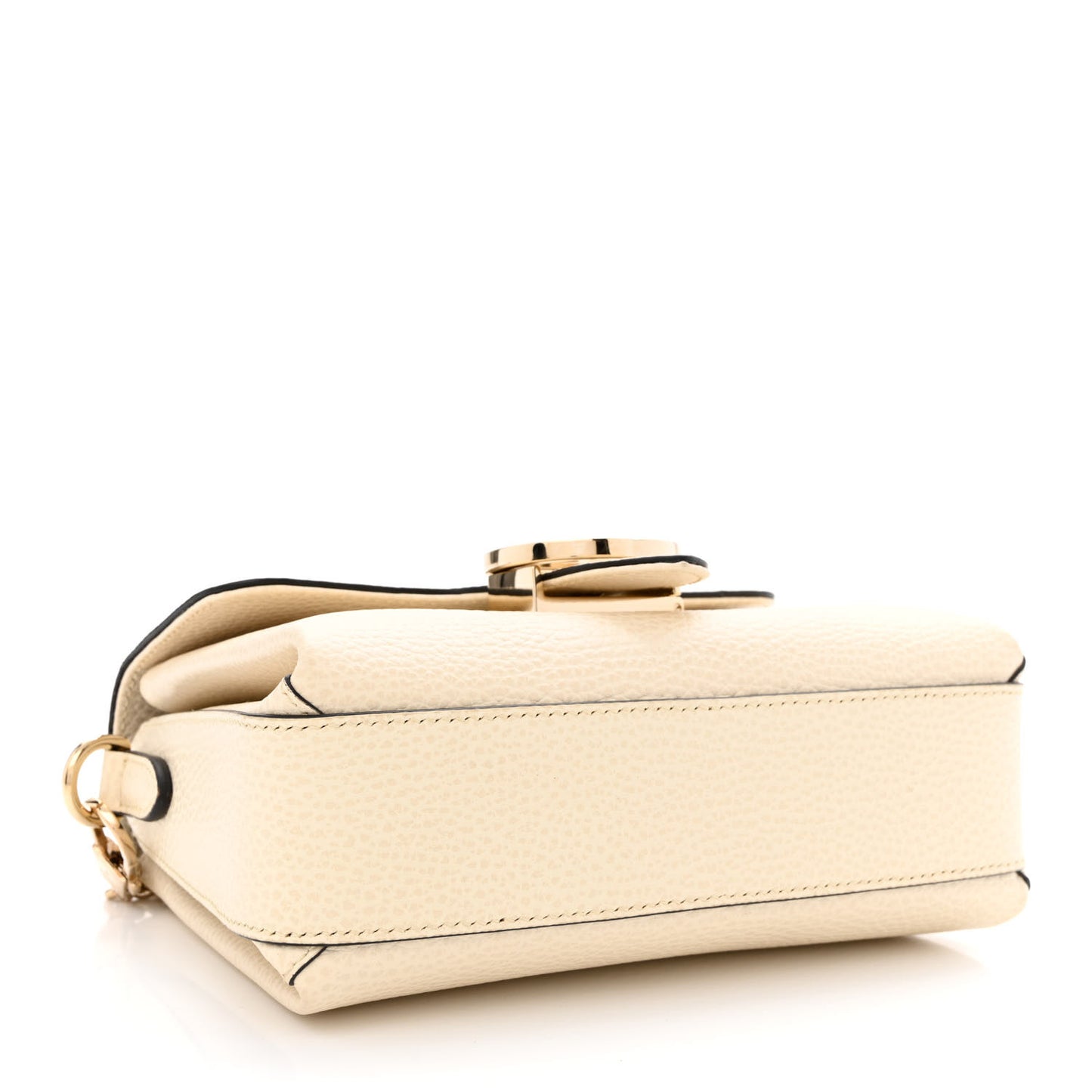 Dollar Calfskin Interlocking G Crossbody Bag Mystic White